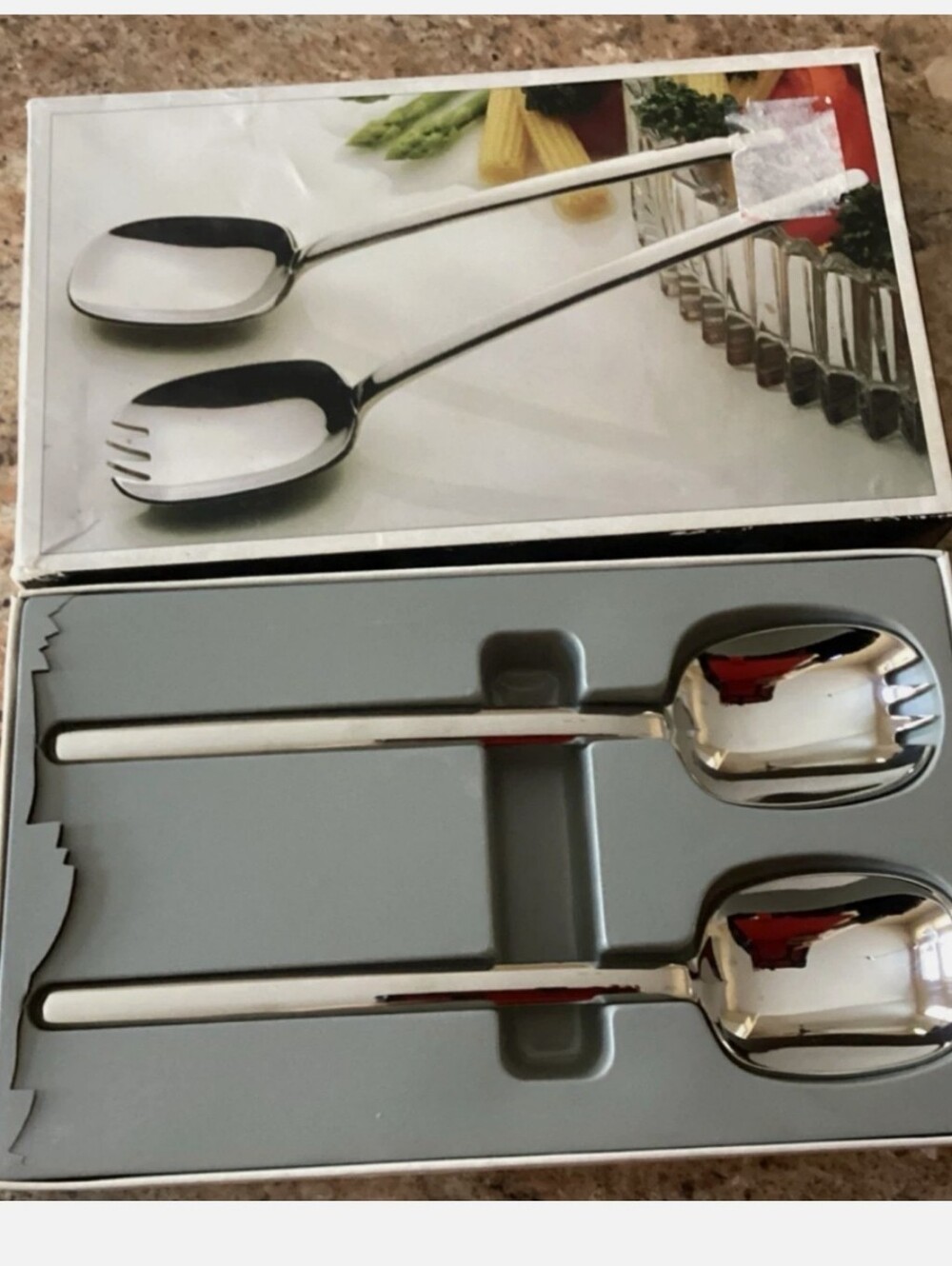 Mikasa Zena Stainless Steel Salad Servers - Silver